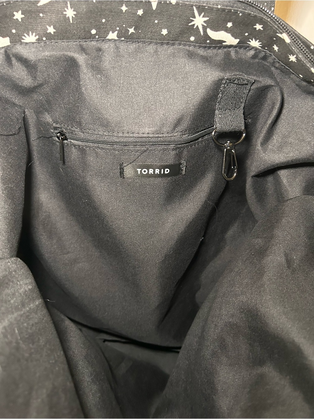 Torrid Black Denim Halloween Bat Tote Bag NWT - Picture 9 of 13